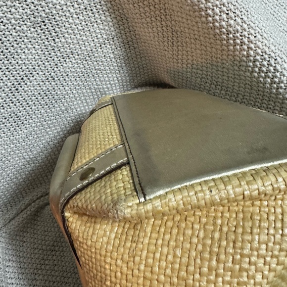 Coach Legacy Womens Natural Woven Canvas Tote Shoulder Handbag Purse - Picture 6 of 13